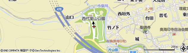 京都府長岡京市奥海印寺（西代）周辺の地図