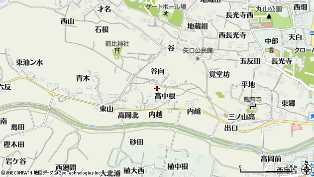 〒470-2215 愛知県知多郡阿久比町矢高の地図