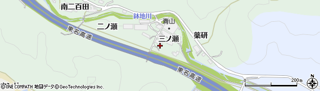 愛知県岡崎市保母町（三ノ瀬）周辺の地図