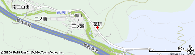 愛知県岡崎市保母町（薬研）周辺の地図