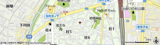 愛知県岡崎市柱周辺の地図