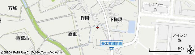 愛知県岡崎市岡町（上曲り）周辺の地図