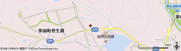 兵庫県姫路市夢前町菅生澗1371-10周辺の地図