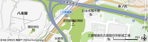 愛知県新城市八束穂市ノ沢周辺の地図