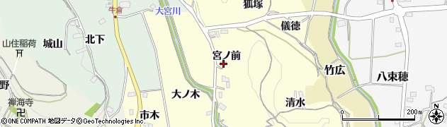 愛知県新城市大宮（宮ノ前）周辺の地図