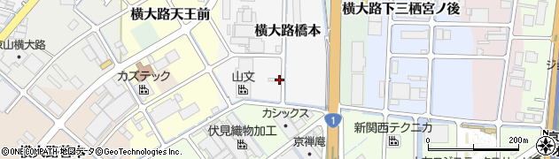 京都府京都市伏見区横大路橋本38周辺の地図