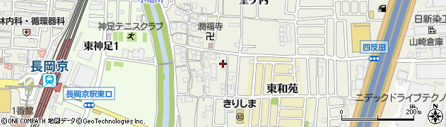 京都府長岡京市神足（垣外ケ内）周辺の地図