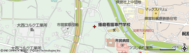 兵庫県加東市家原周辺の地図