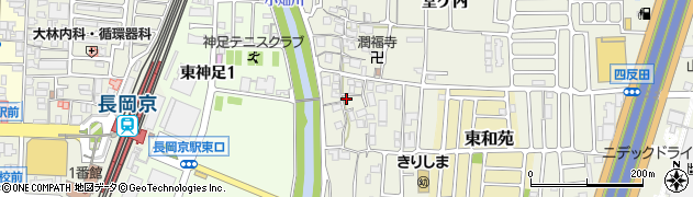 京都府長岡京市神足屋敷39周辺の地図