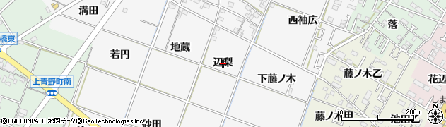 愛知県岡崎市中之郷町（辺梨）周辺の地図