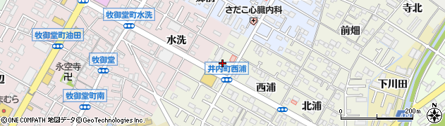 愛知県岡崎市井内町手保周辺の地図