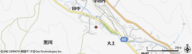 兵庫県川西市黒川（大上）周辺の地図