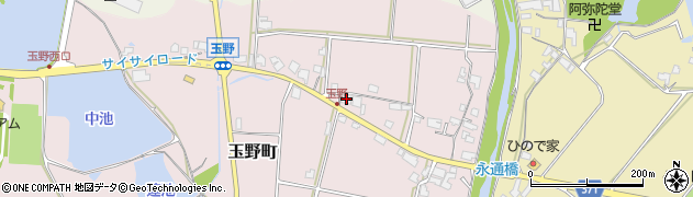 兵庫県加西市玉野町332周辺の地図