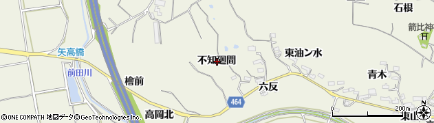 愛知県知多郡阿久比町矢高不知廻間周辺の地図