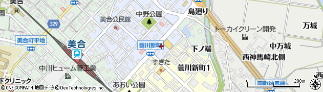 愛知県岡崎市美合町（中野）周辺の地図