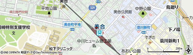 愛知県岡崎市美合町（一ノ久保）周辺の地図