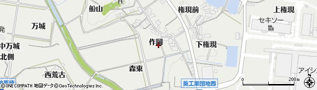 愛知県岡崎市岡町（作岡）周辺の地図