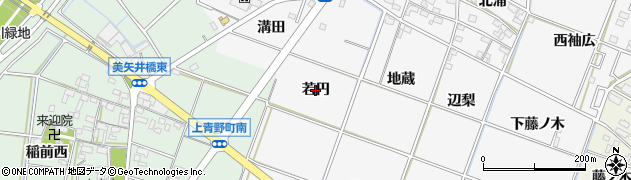 愛知県岡崎市中之郷町（若円）周辺の地図