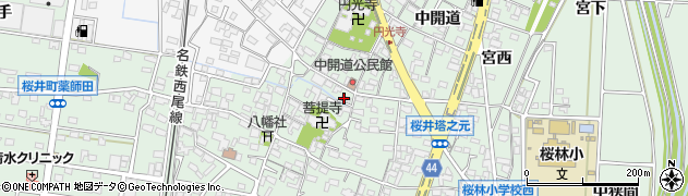 愛知県安城市桜井町寒池25周辺の地図