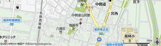 愛知県安城市桜井町寒池26周辺の地図