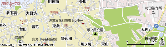京都府長岡京市奥海印寺（太鼓山）周辺の地図