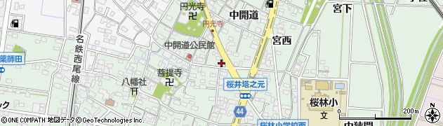 愛知県安城市桜井町寒池41周辺の地図