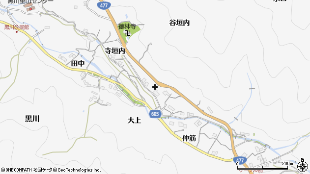 〒666-0101 兵庫県川西市黒川の地図