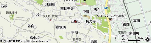 愛知県阿久比町（知多郡）矢高（五反田）周辺の地図