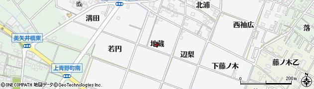 愛知県岡崎市中之郷町（地蔵）周辺の地図
