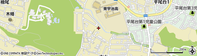 京都府宇治市木幡南山105周辺の地図