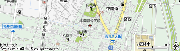 愛知県安城市桜井町寒池24周辺の地図