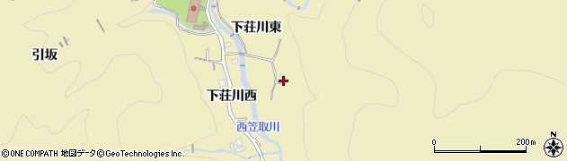 京都府宇治市西笠取下荘川東周辺の地図