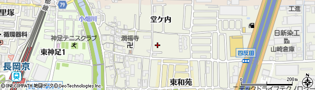 京都府長岡京市神足（ミドロ）周辺の地図