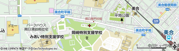 愛知県岡崎市美合町（並松）周辺の地図