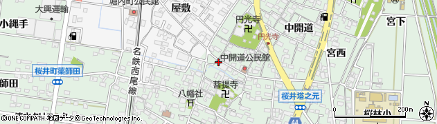 愛知県安城市桜井町寒池6周辺の地図