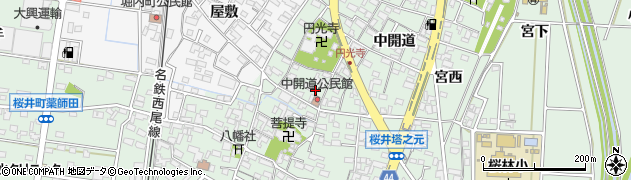 愛知県安城市桜井町寒池15周辺の地図