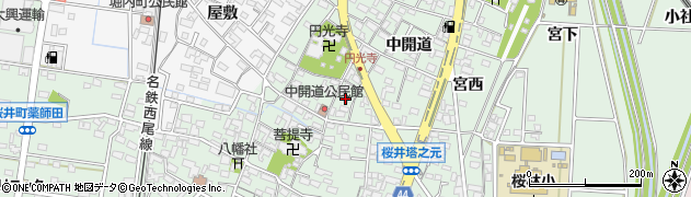 愛知県安城市桜井町寒池31周辺の地図
