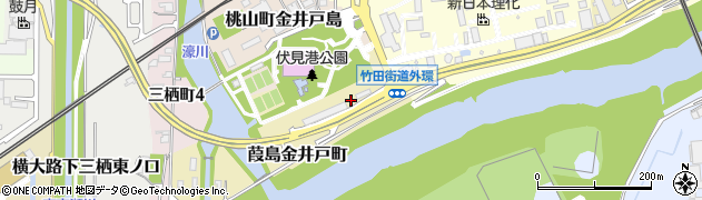 京都府京都市伏見区葭島金井戸町周辺の地図