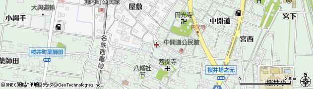 愛知県安城市桜井町寒池2周辺の地図
