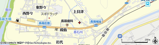 長篠食堂周辺の地図