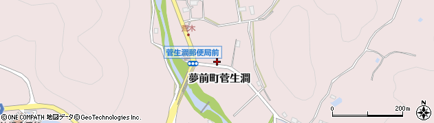 兵庫県姫路市夢前町菅生澗1734周辺の地図