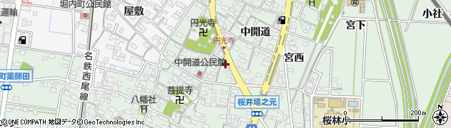 愛知県安城市桜井町寒池34周辺の地図