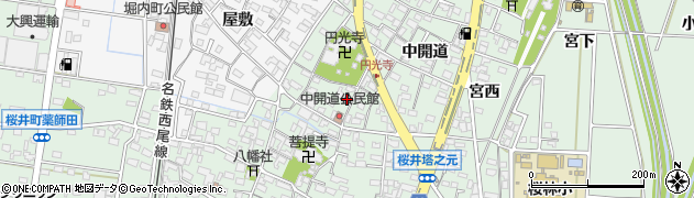 愛知県安城市桜井町寒池22周辺の地図