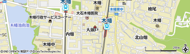 京都府宇治市木幡（大瀬戸）周辺の地図