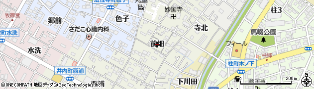 愛知県岡崎市宮地町（前畑）周辺の地図
