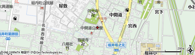 愛知県安城市桜井町寒池32周辺の地図