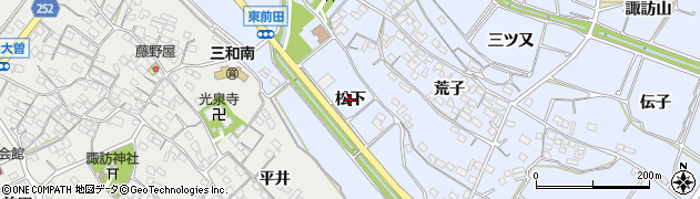 愛知県常滑市久米（松下）周辺の地図
