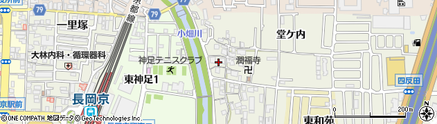 京都府長岡京市神足屋敷17周辺の地図