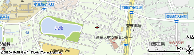 愛知県岡崎市羽根町小豆坂周辺の地図