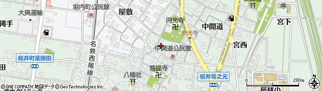 愛知県安城市桜井町寒池7周辺の地図